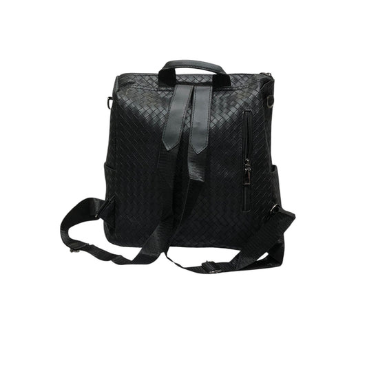 Home Pearl Premium Woven Pu Leather Backpack