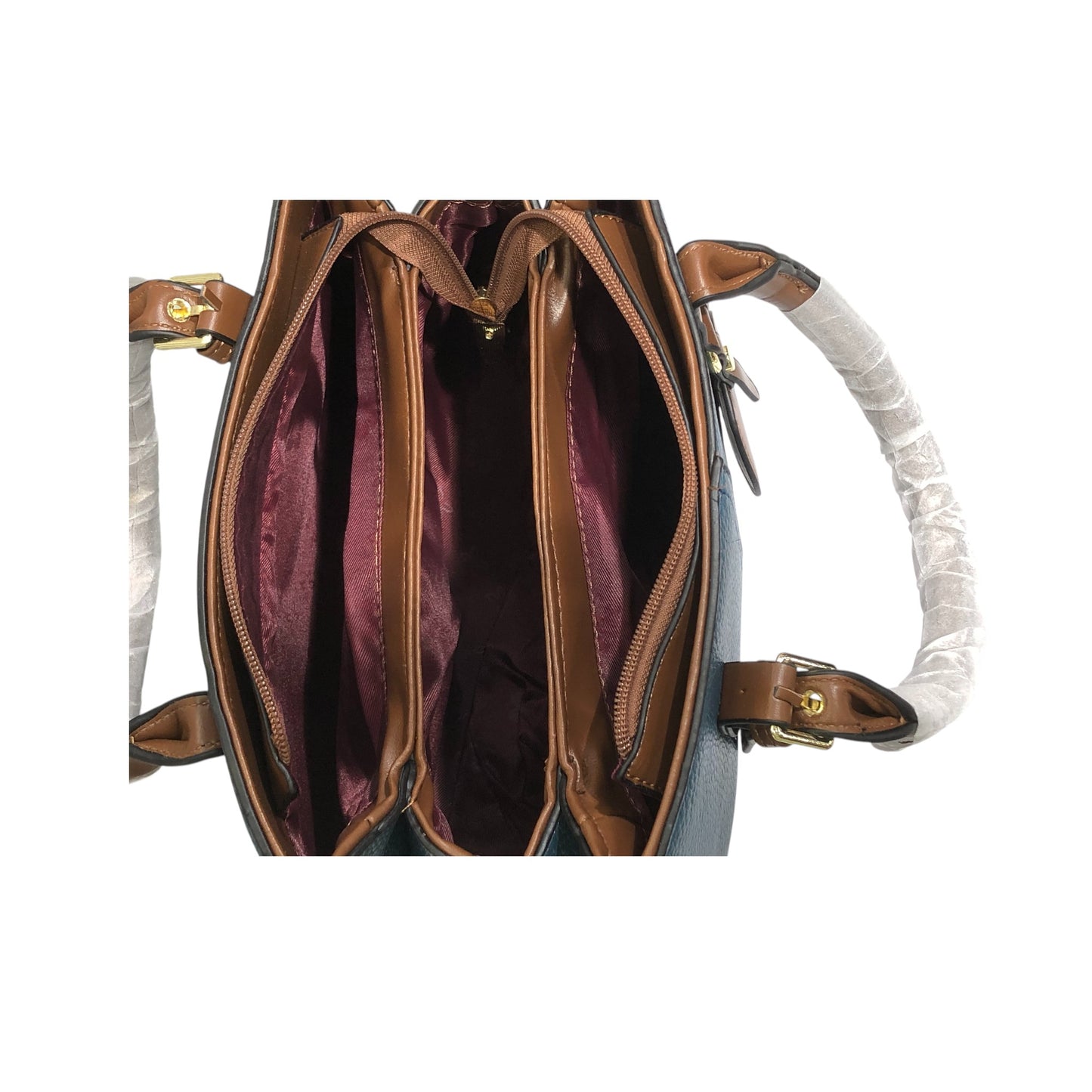 Home Pearl Elegant Dual-Tone Structured Handbag