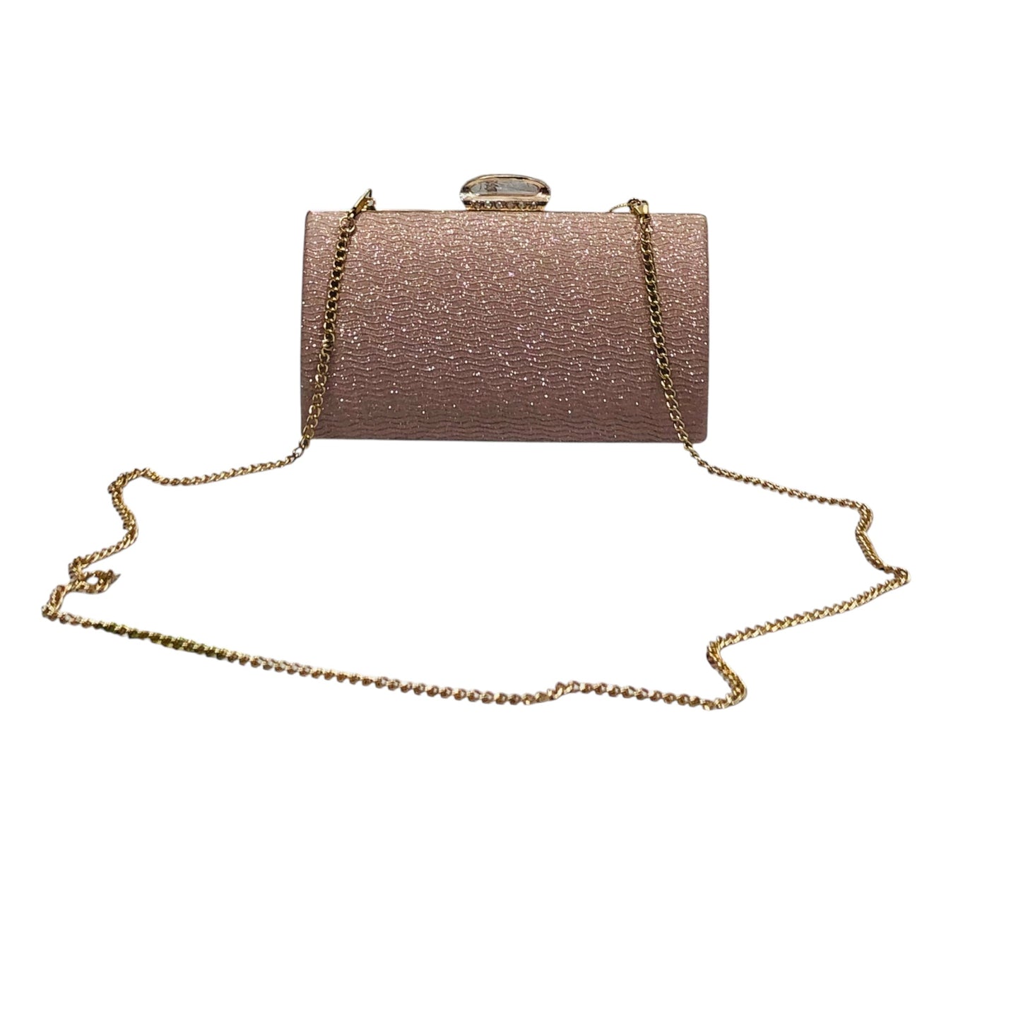 Home Pearl Rose Gold Glitter Bridal Clutch – Elegant Sparkle for Weddings Parties