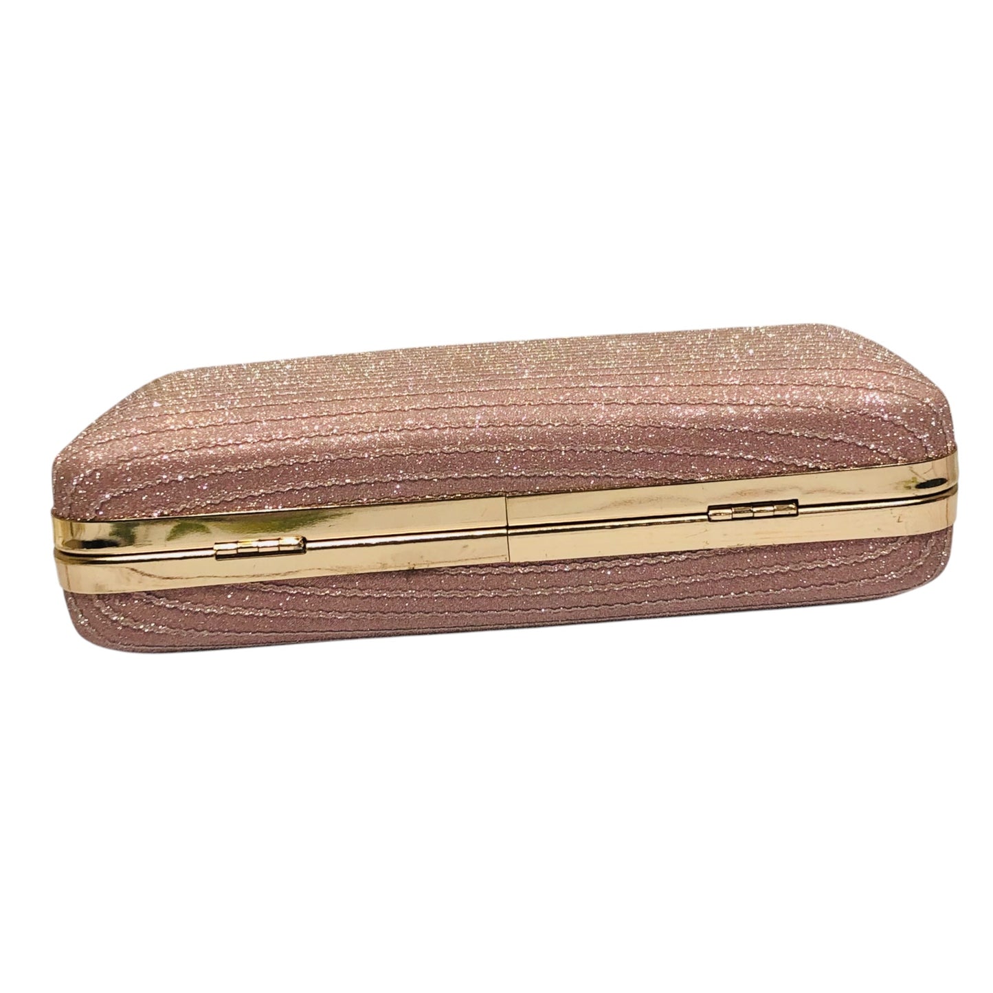 Home Pearl Rose Gold Glitter Bridal Clutch – Elegant Sparkle for Weddings Parties