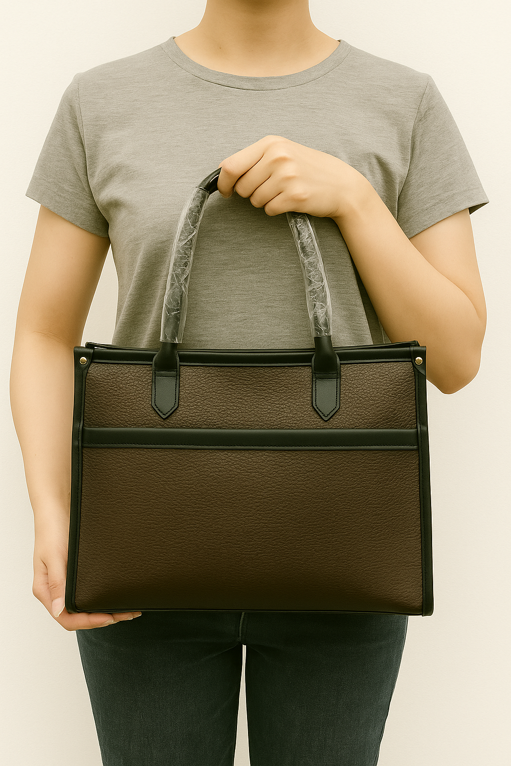 Home Pearl Premium Textured Women's Tote Bag – Elegant Versatile