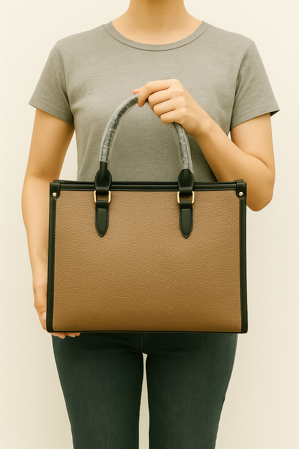 Home Pearl Premium Textured Women's Tote Bag – Elegant Versatile