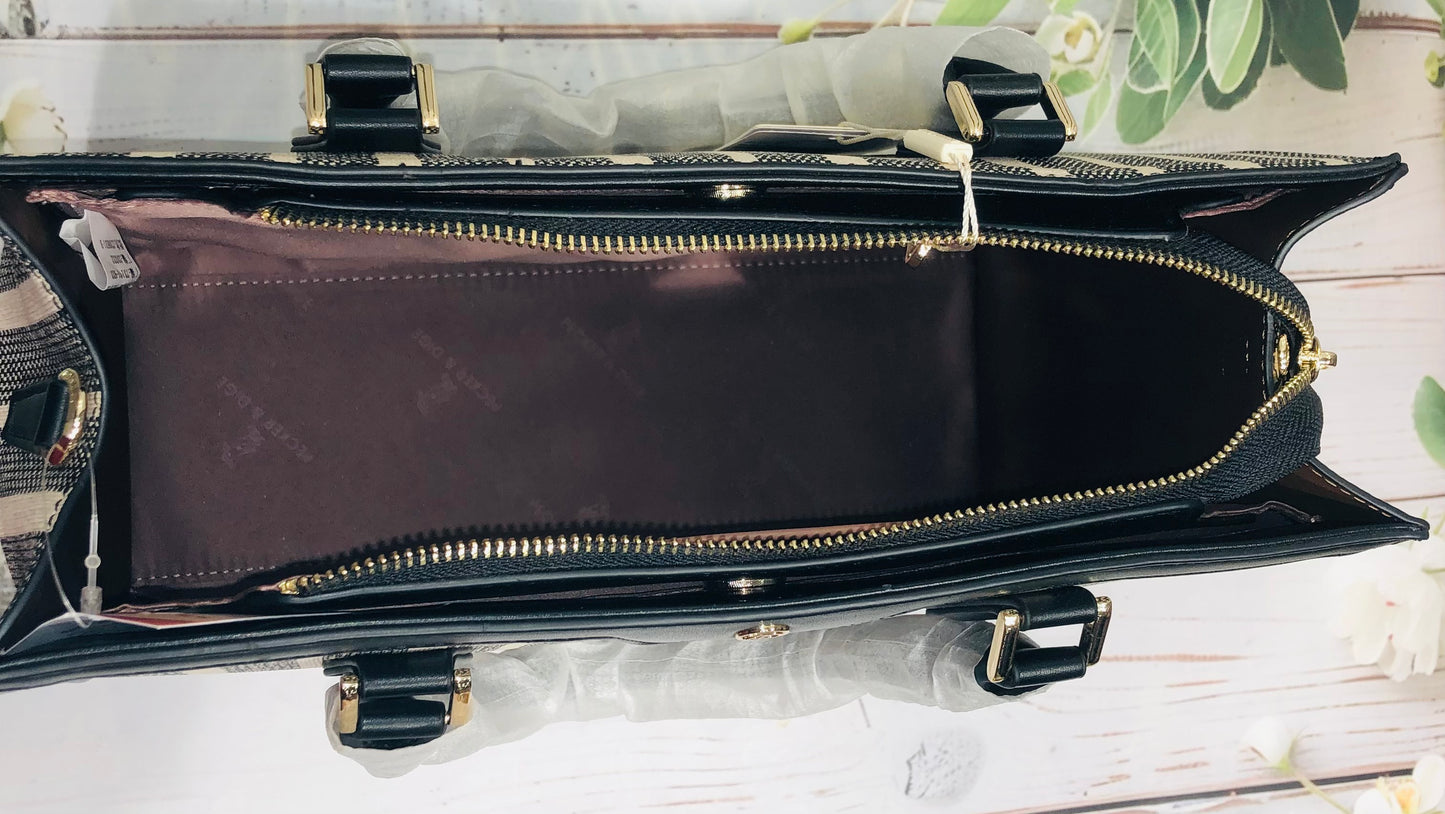 Home PearlElegant Striped Medium Bag – Stylish Everyday Handbag