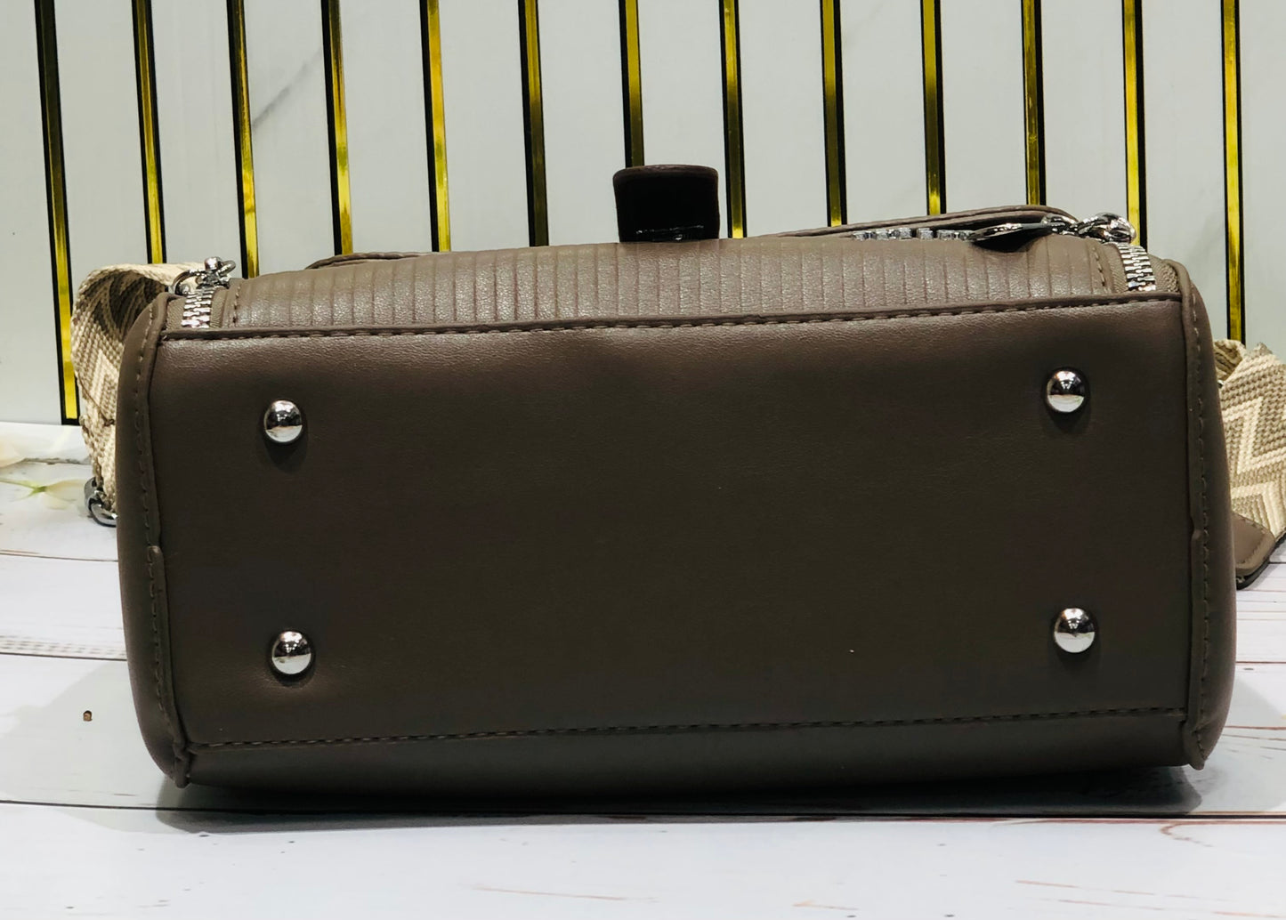 Home Pearl Classic Sling Bag with Monogram & Pattern Strap
