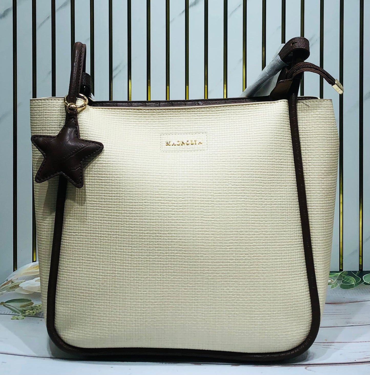 Home Pearl Elegant Star Charm Tote Bag