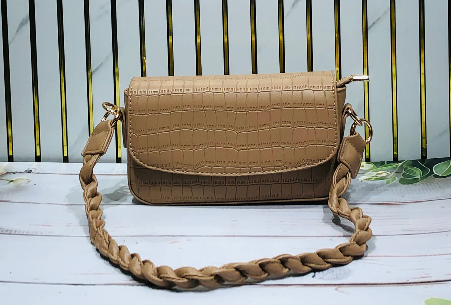 Home Pearl Elegant Textured Sling Bag