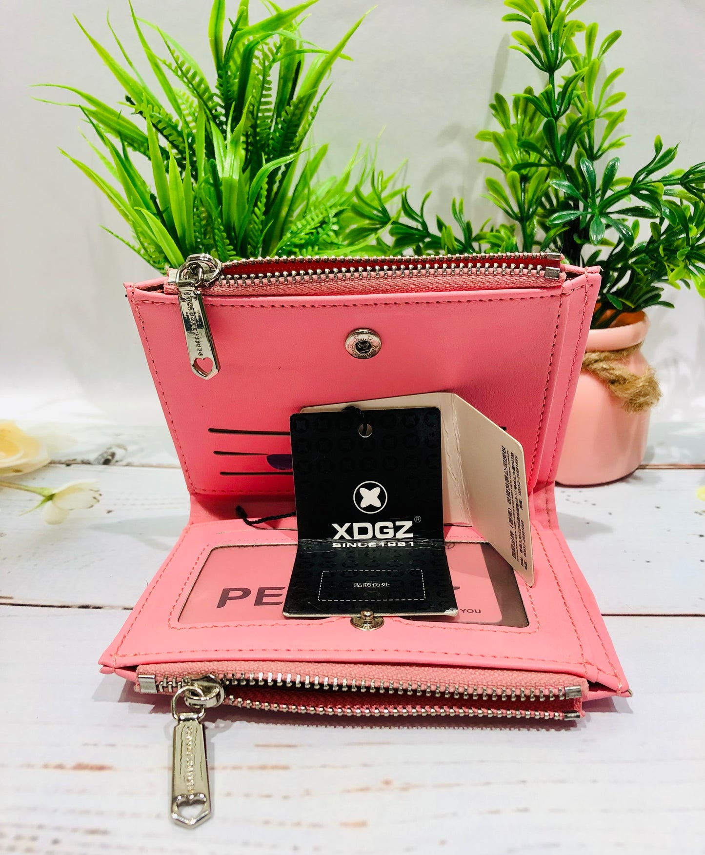 Home Pearl Classic Pink PU Leather Women’s Wallet