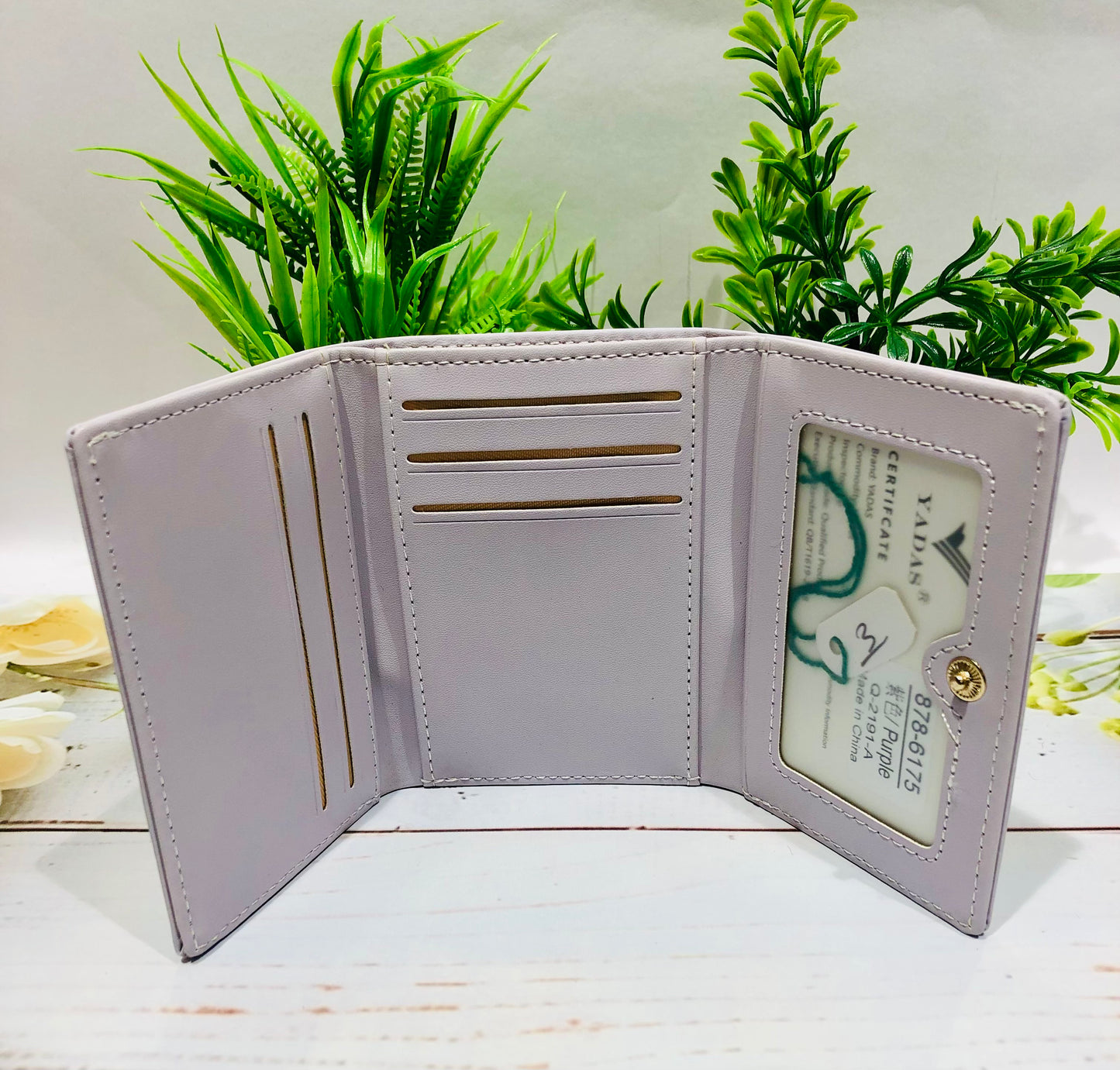Home Pearl Women’s Wallet – Soft Lavender PU Leather