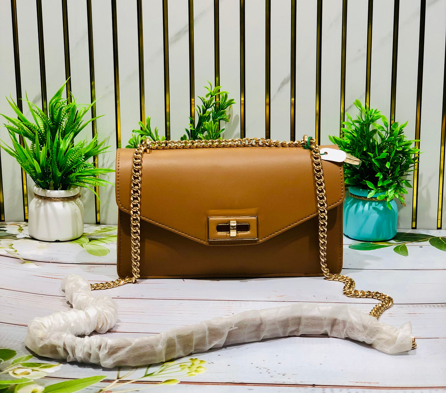 Home Pearl Classic Brown Sling Bag – Sleek, Sophisticated