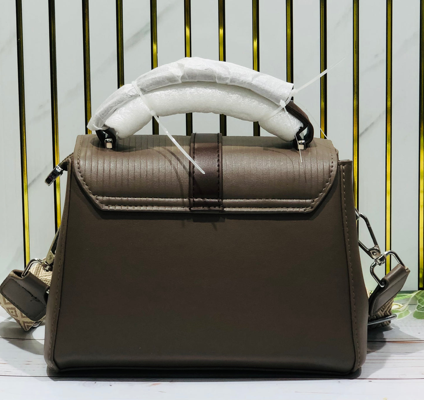 Home Pearl Classic Sling Bag with Monogram & Pattern Strap