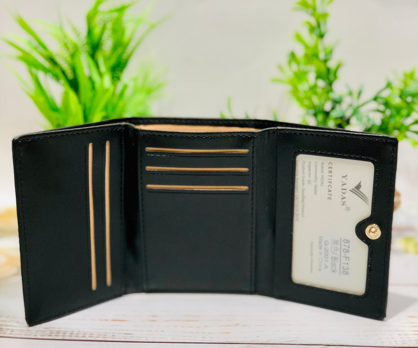 Home Pearl Cute Black “Mangosteen” Women’s Wallet – Compact Trendy