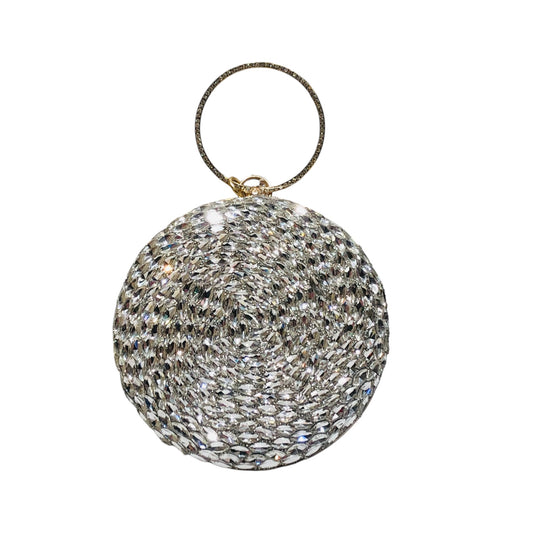 Home Pearl Crystal Bridal Potli Bag – Round Ring Handle