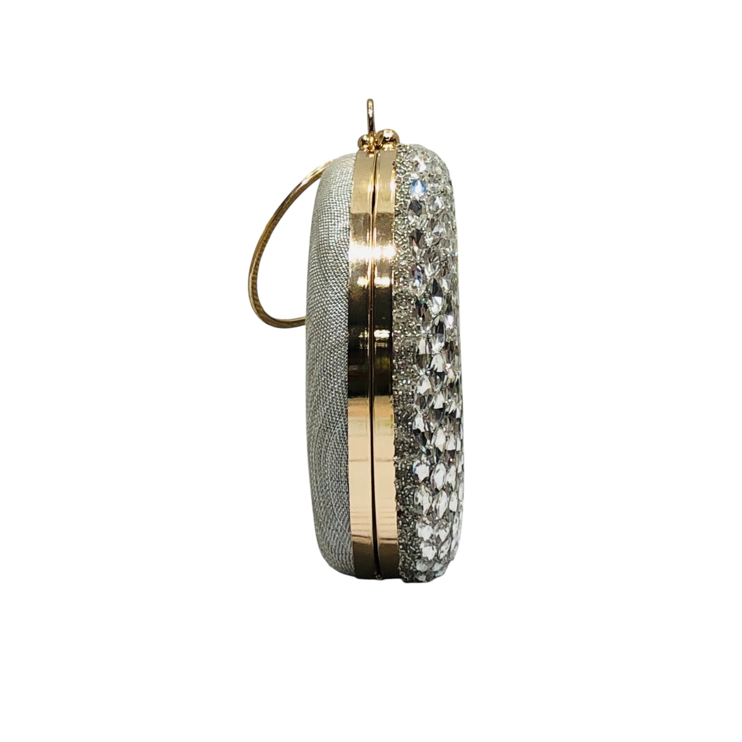 Home Pearl Crystal Bridal Potli Bag – Round Ring Handle