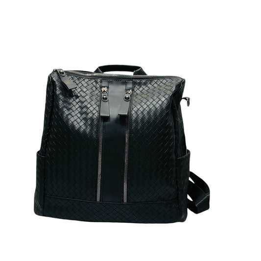 Home Pearl Premium Woven Pu Leather Backpack