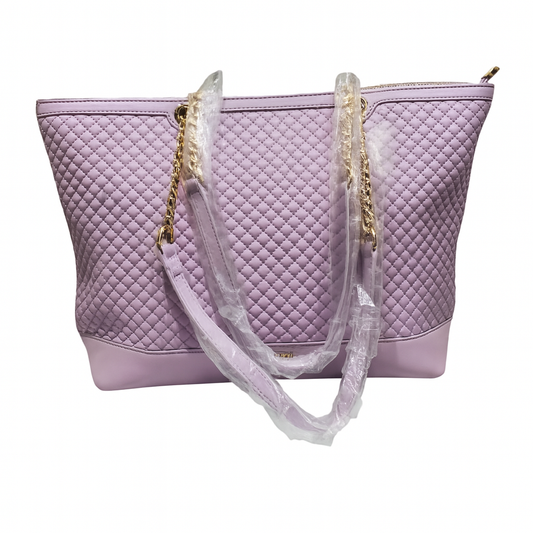 Home Pearl Quilted Lilac Tote Bag with Gold Chain Handles – Elegant  Spacious
