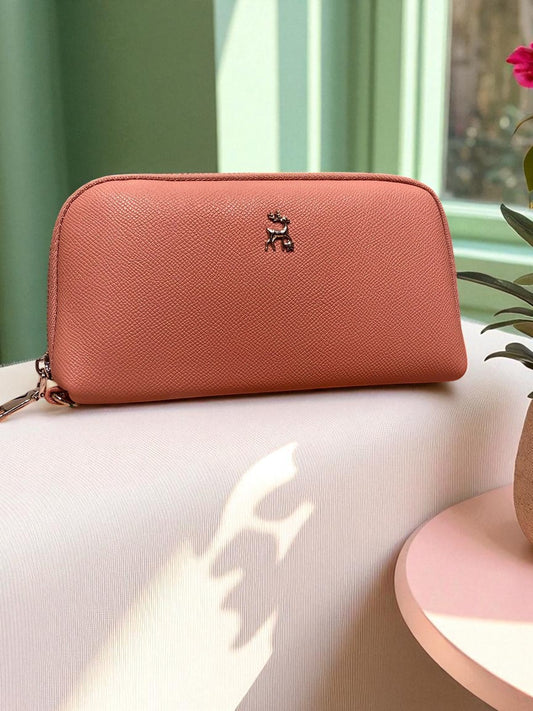 Home Pearl Blush Pink PU Leather Sling Wallet for Women