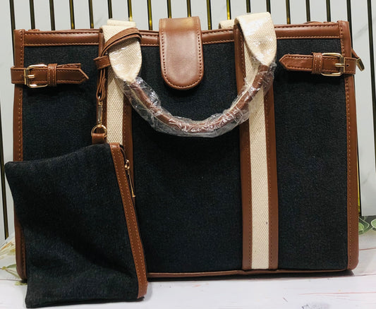 Home Pearl Classic Contrast Panel Tote Bag