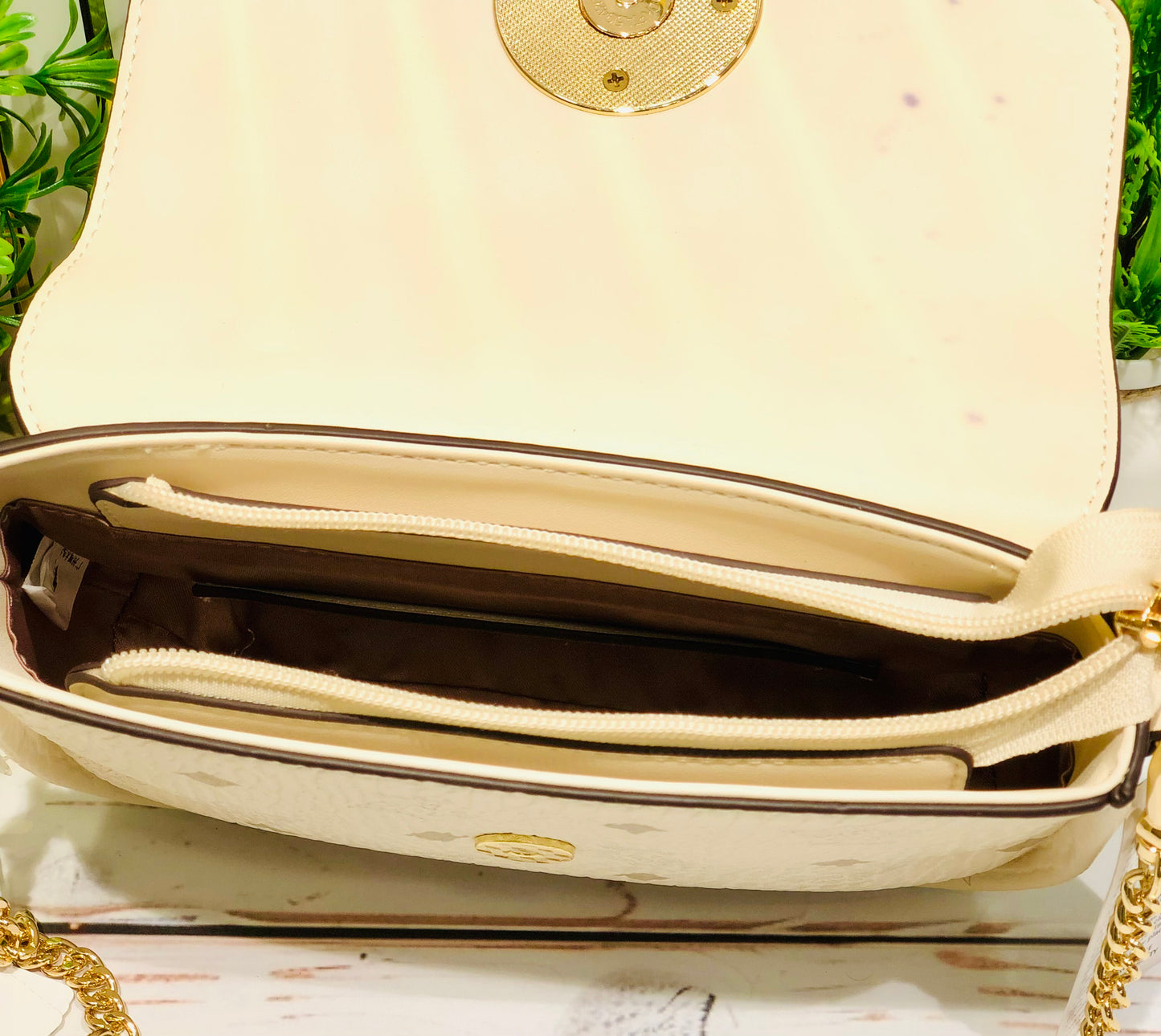 Home Pearl Elegant Cream Sling Bag – Chic  Compact