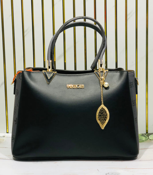 Home Pearl Elegant Medium Handbag with Gold Charm