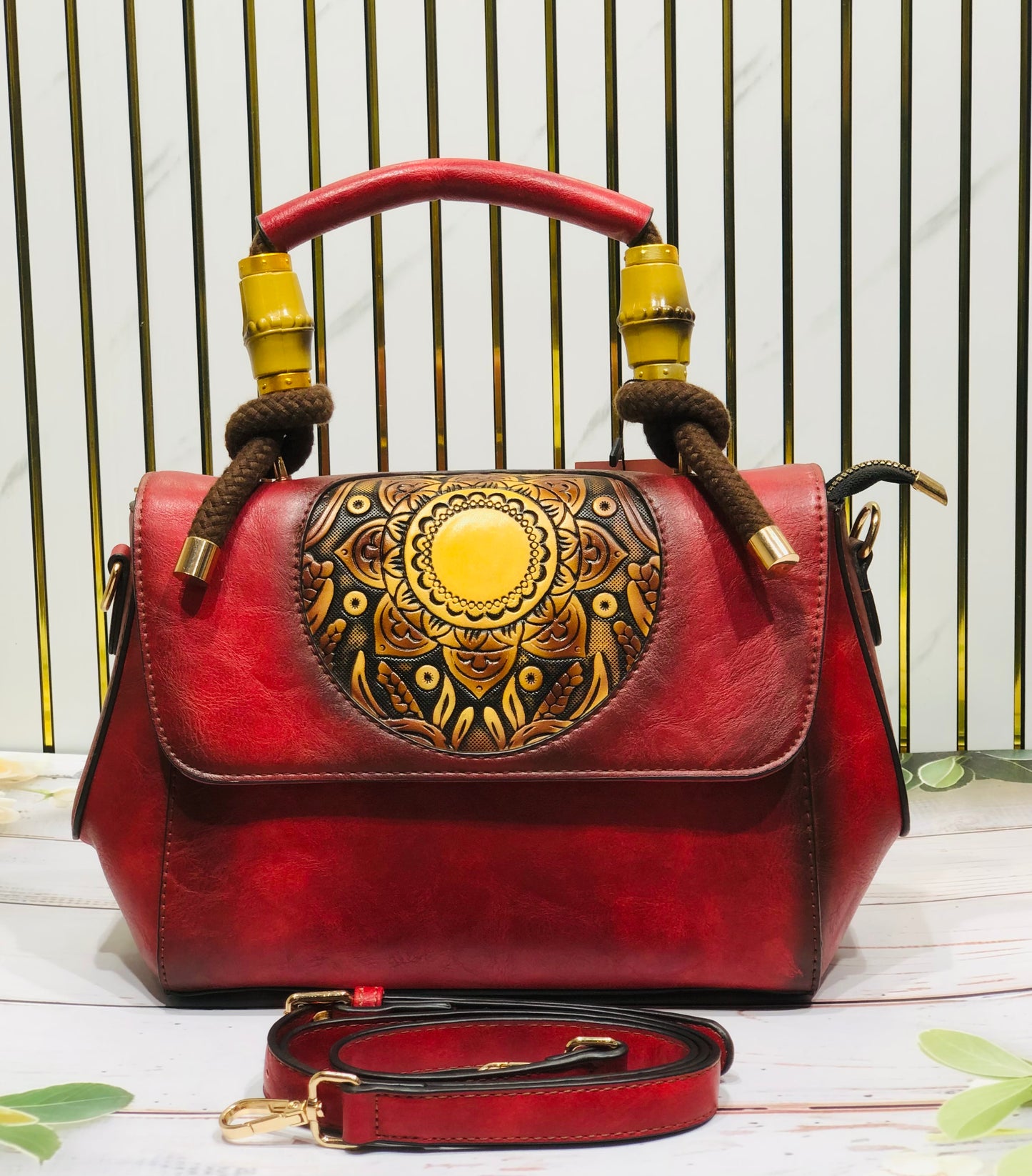 home  Pearl Ethnic Medium Shoulder Bag – Mandala Design