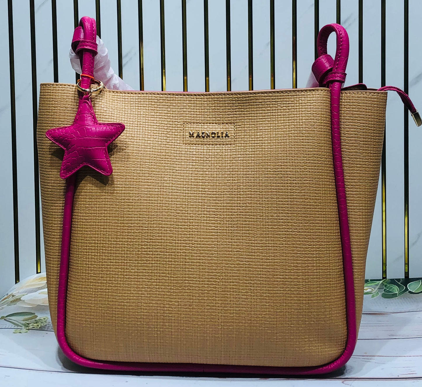 Home Pearl Elegant Star Charm Tote Bag