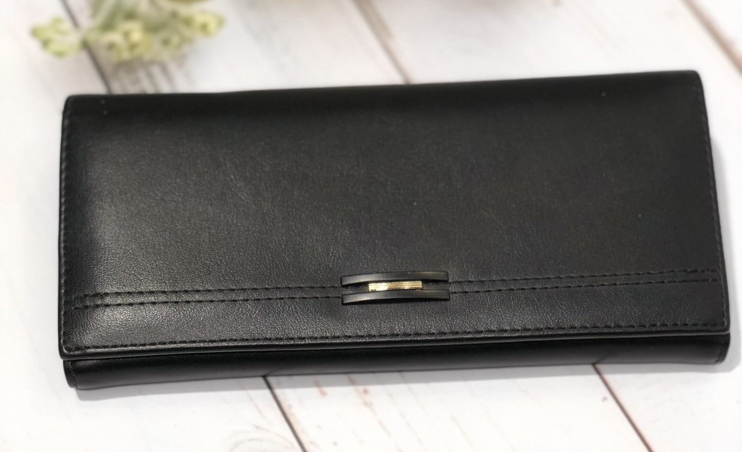 Home Pearl Elegant Black PU Leather Women's Wallet – Sleek  Stylish