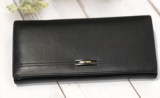 Home Pearl Elegant Black PU Leather Women's Wallet – Sleek  Stylish