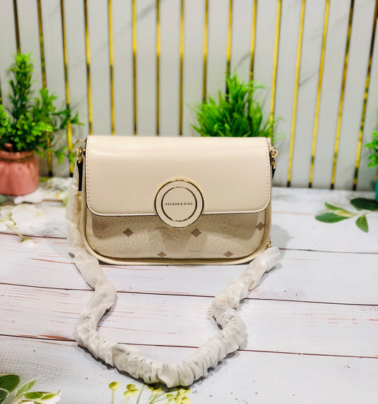 Home Pearl Elegant Cream Sling Bag – Chic  Compact